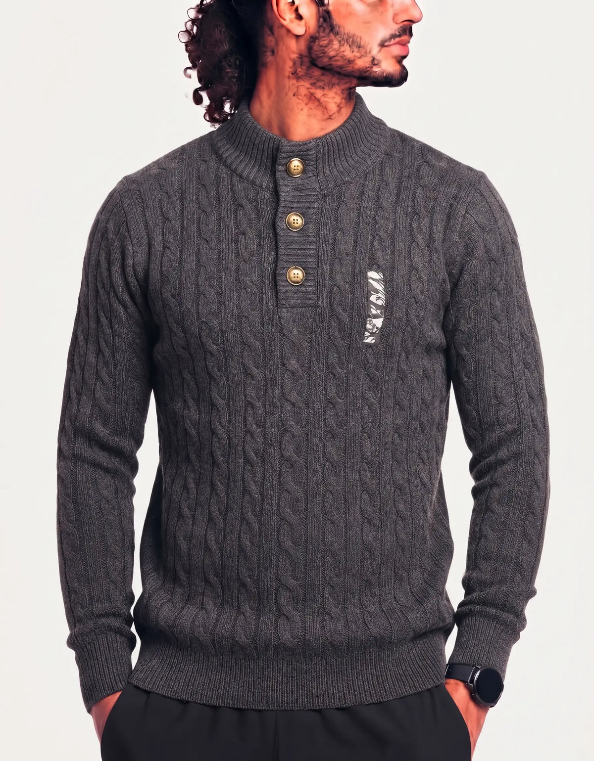 Mountain Ridge Men Cotton Brown Sweater L
