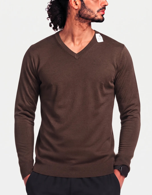 APT.9 Men Acrylic Brown Sweater L