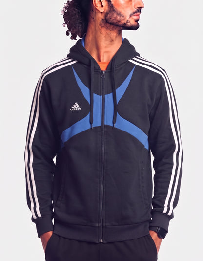 Adidas Men Black Cotton Zipper M