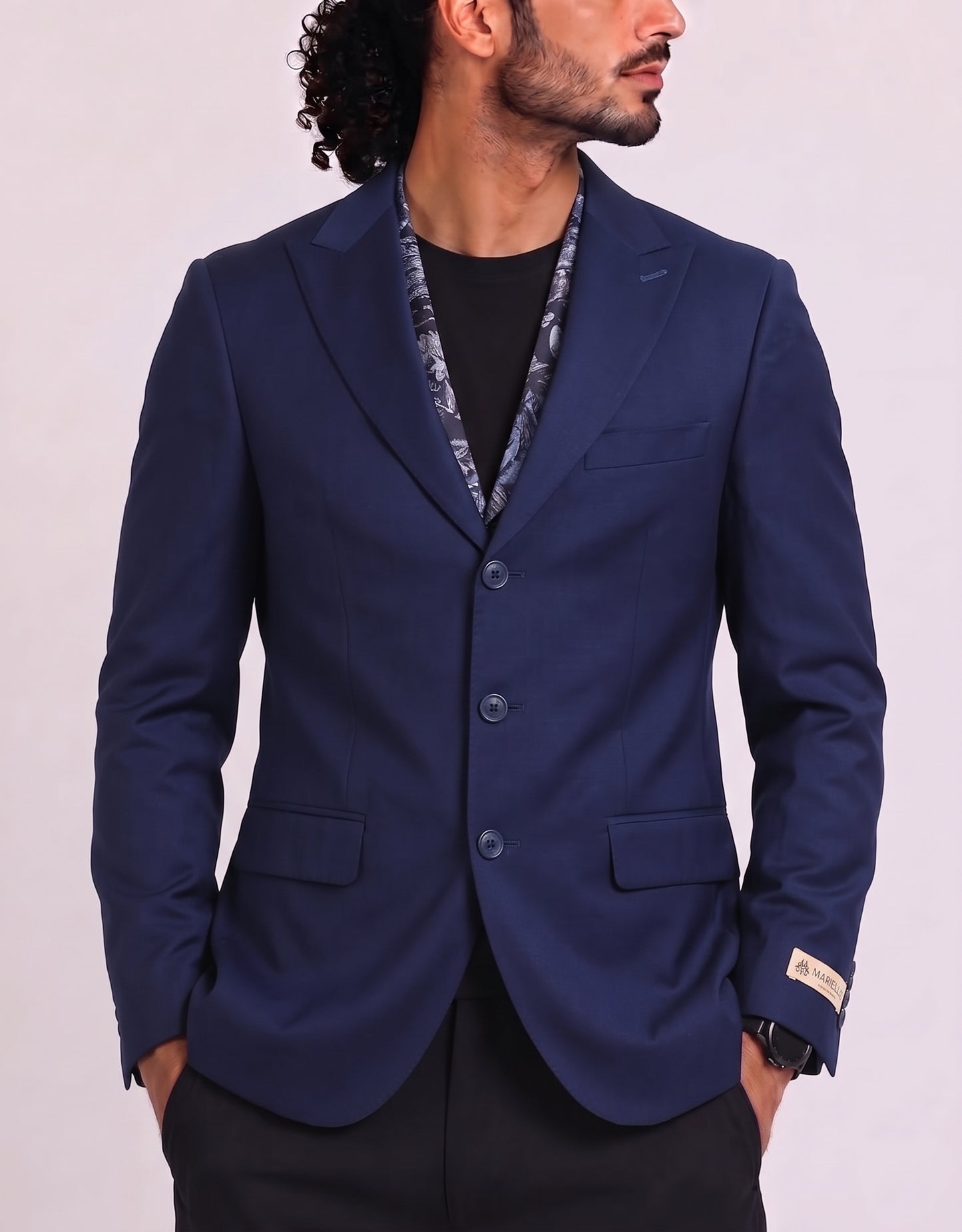 Munezzo Men Cotton Blue Coat S