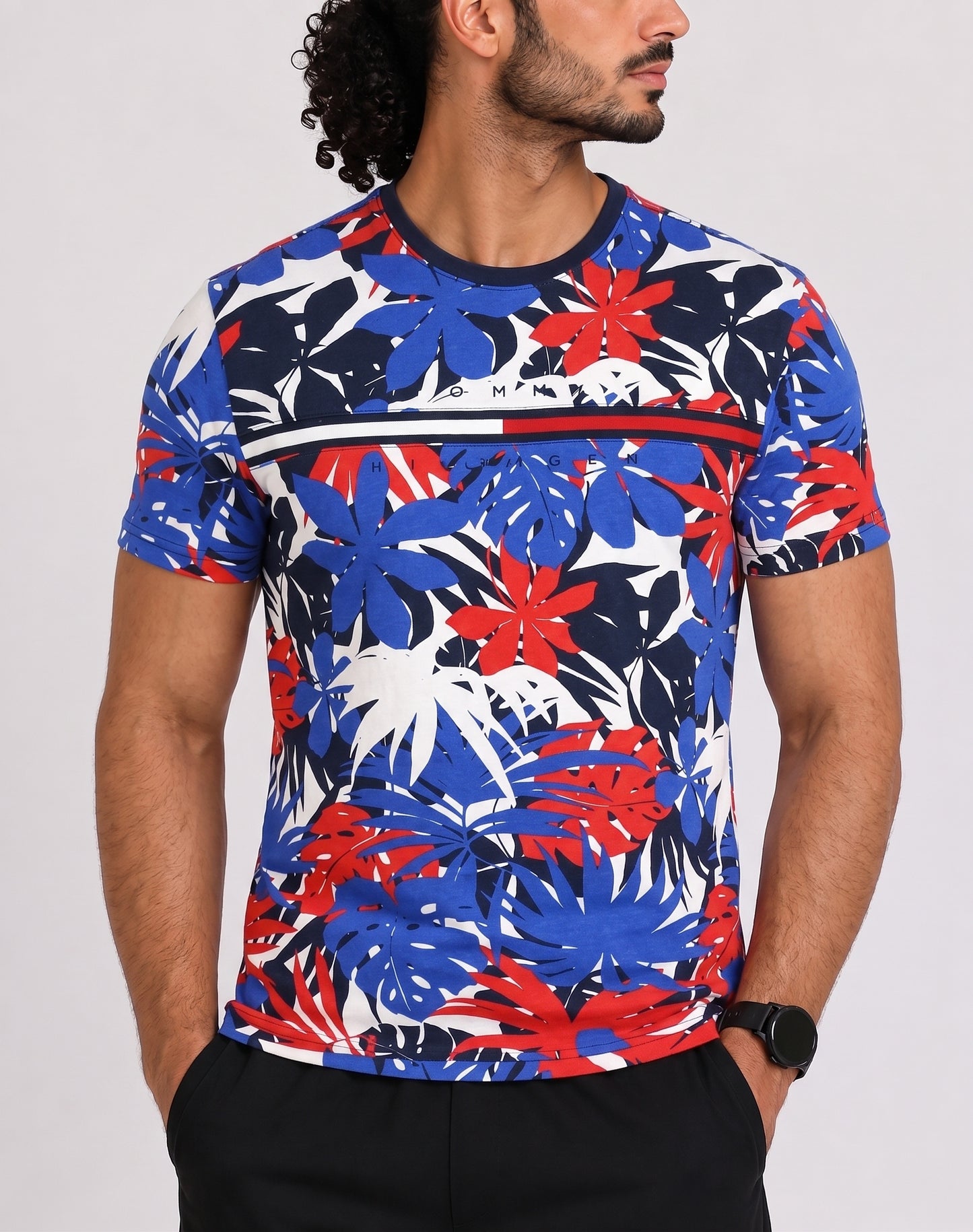 Tommy Hilfiger Men Blue Cotton T Shirt XL