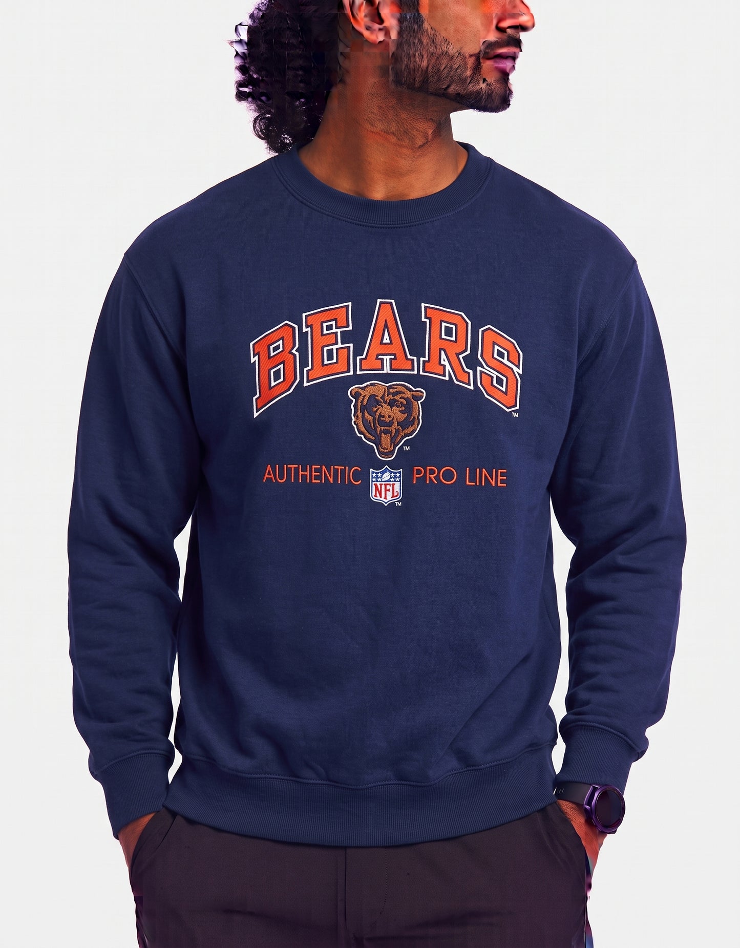 NFL Men Cotton Fleece Blue Sweatshirt 2XL