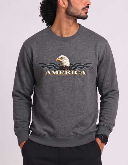 Croft & Barrow Men Cotton Fleece Gray Sweatshirt M
