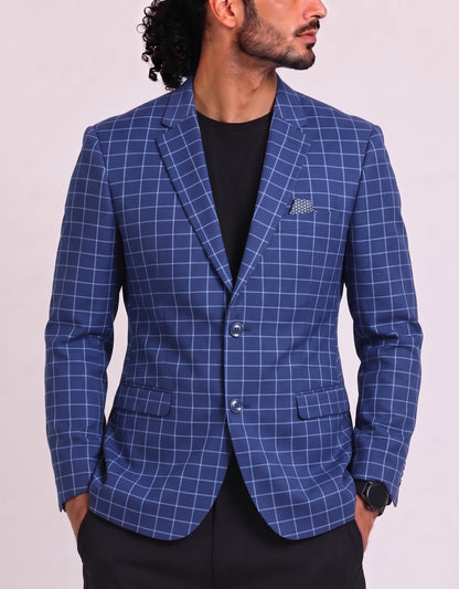 Soul Of London Men Cotton Blue Coat M