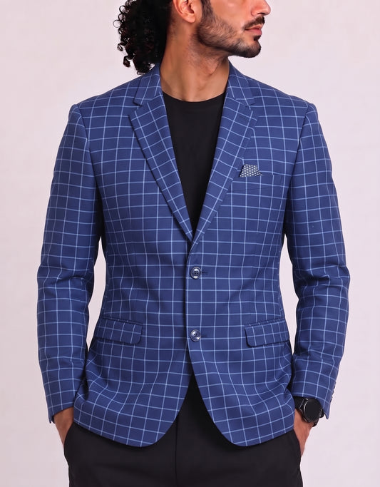 Soul Of London Men Cotton Blue Coat M