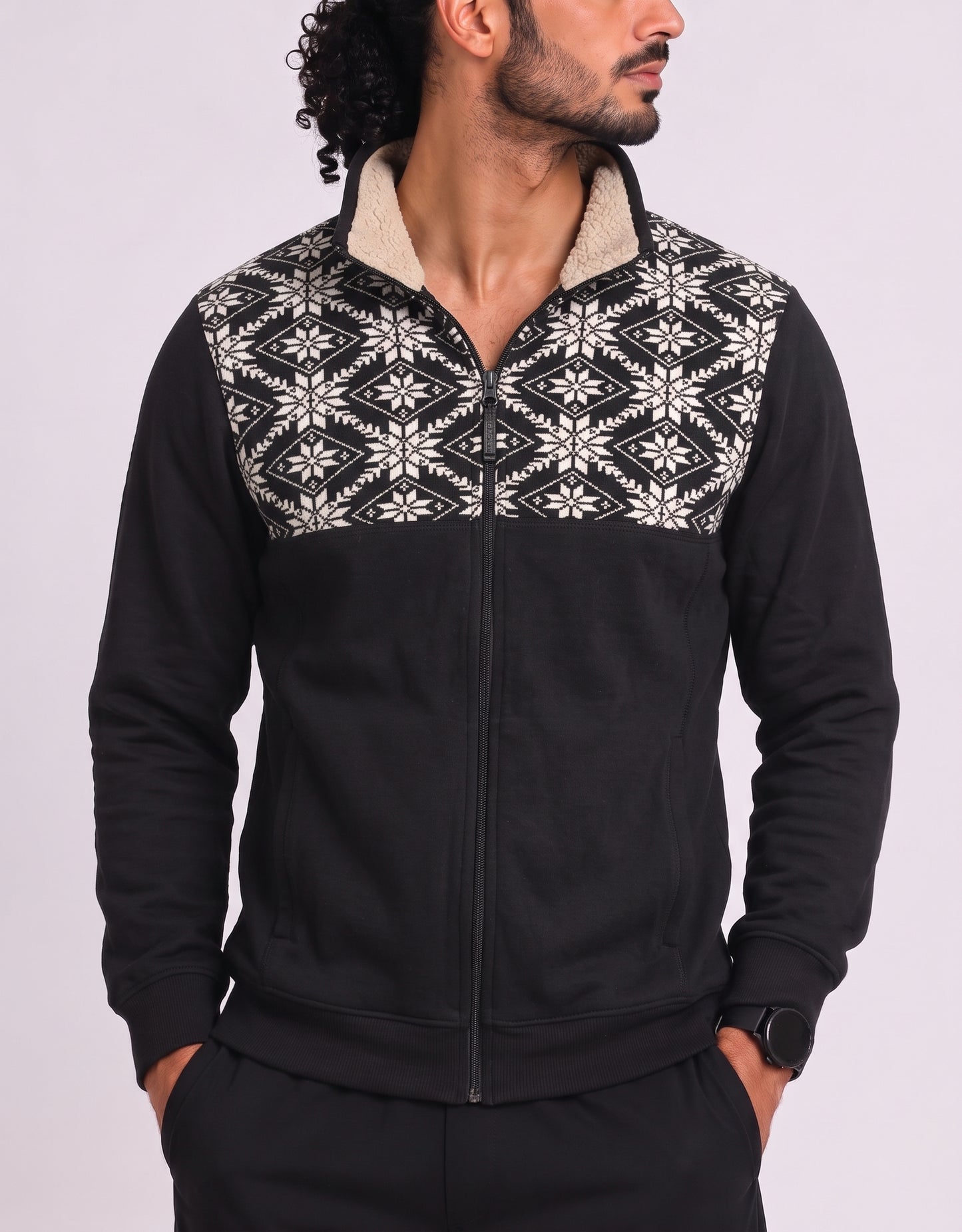 L.L.Bean Men Cotton Fleece Black Sweatshirt  M