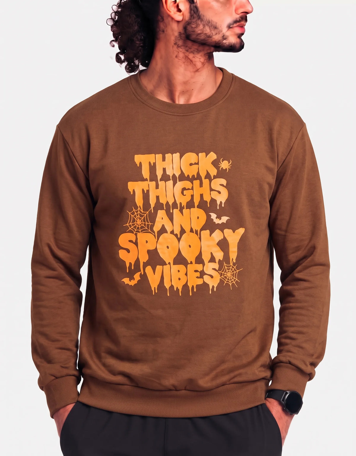 SHEIN Men Polyester Brown Sweatshirt 2XL