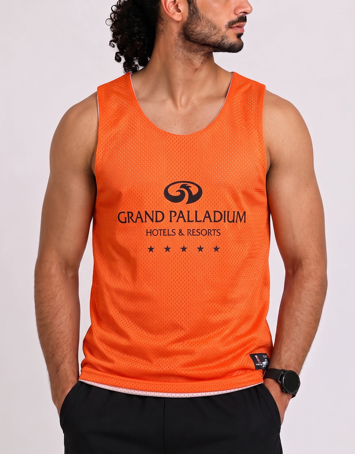 Exist Men Sport Orange Vest T Shirt L