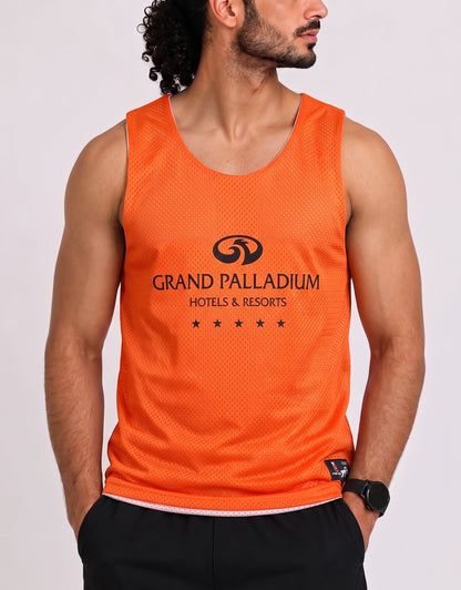 Exist Men Sport Orange Vest T Shirt L