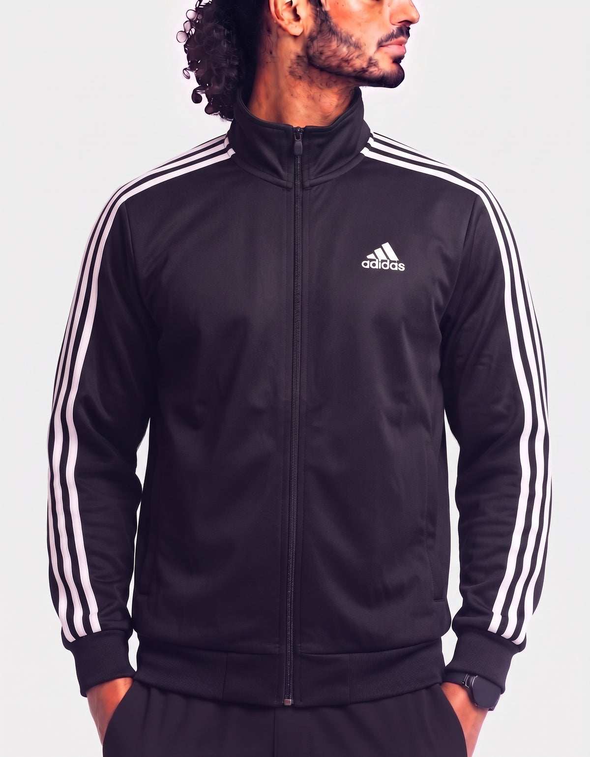 Adidas Men Black Sport Zipper M