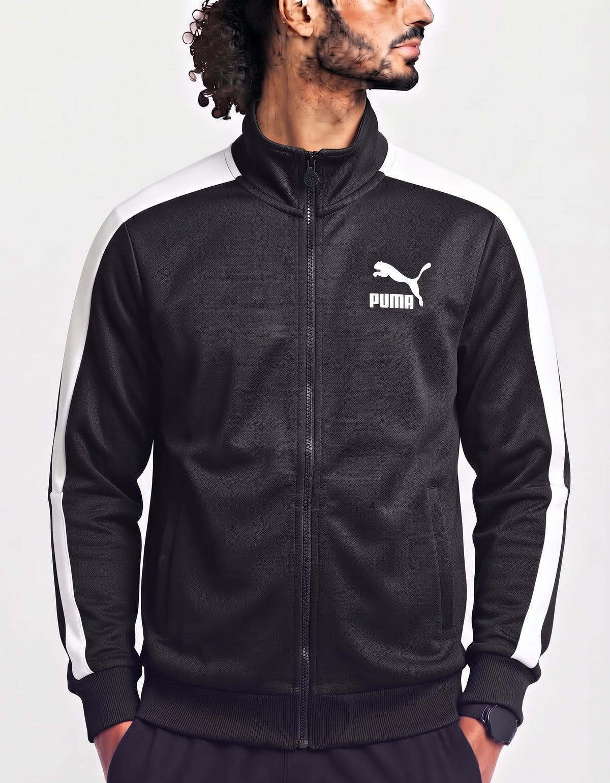 Puma Men Black Sport Zipper L