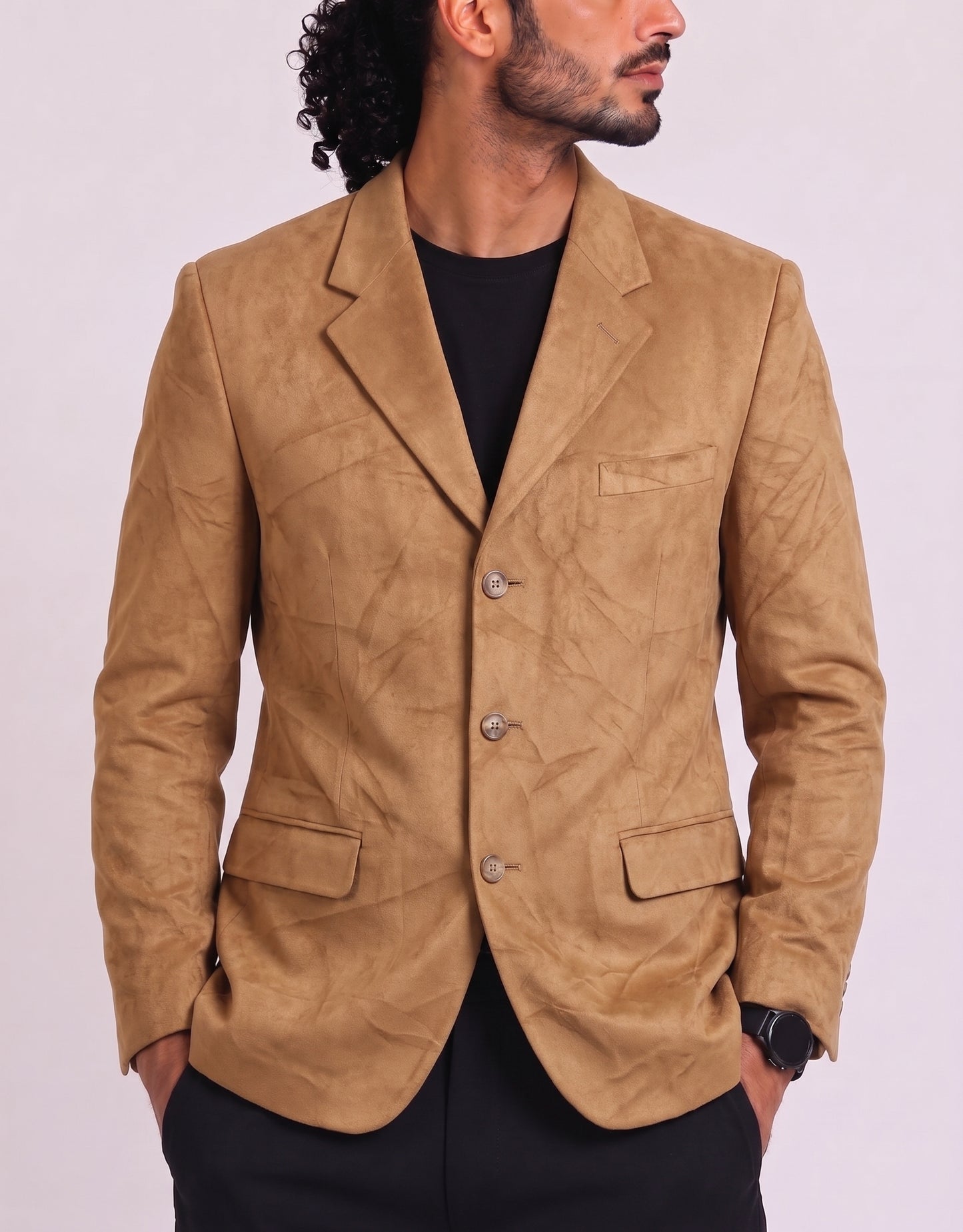 Chaps Men Valvet Brown Coat M