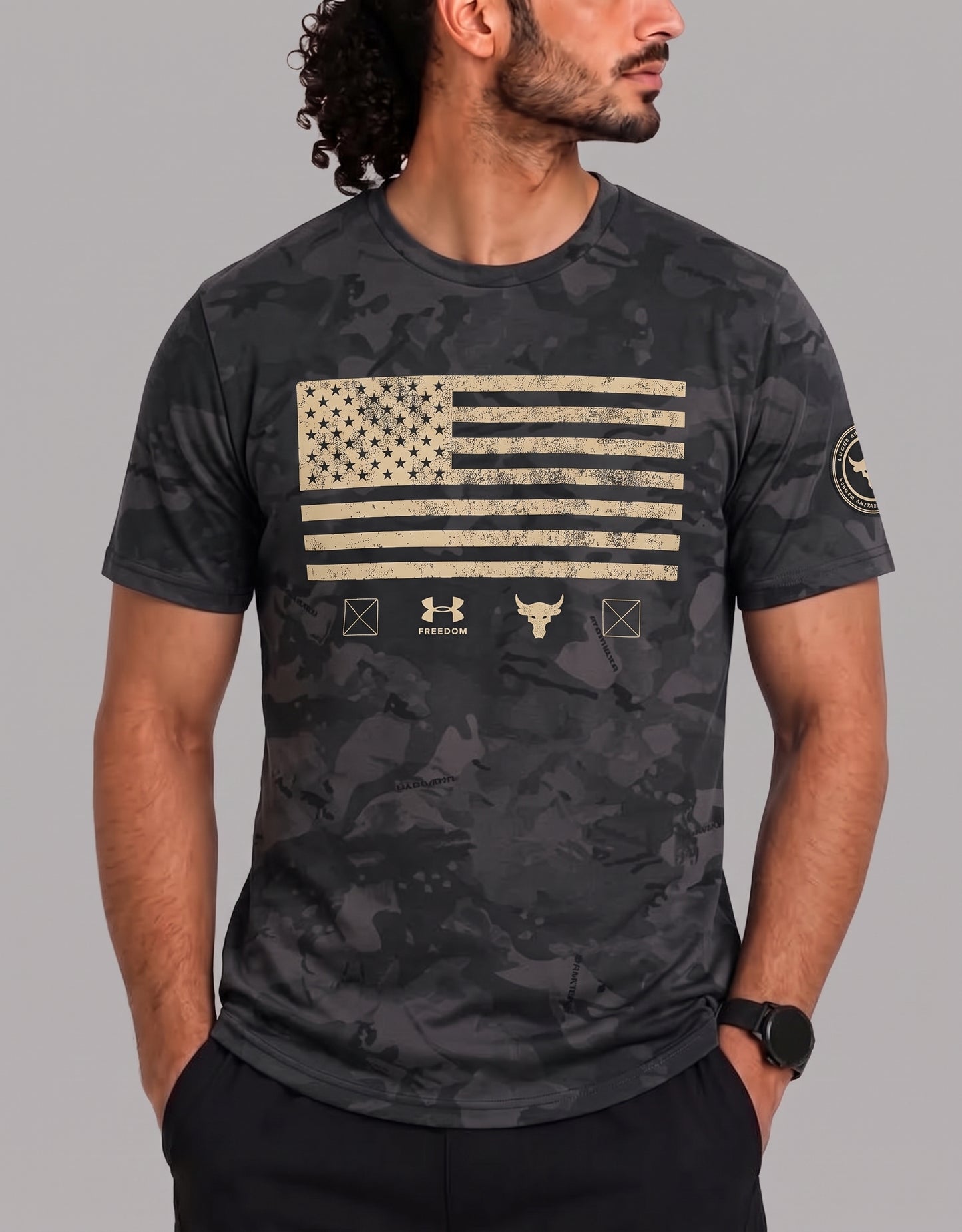 Under Armour Men Camouflage Cotton T Shirt XL