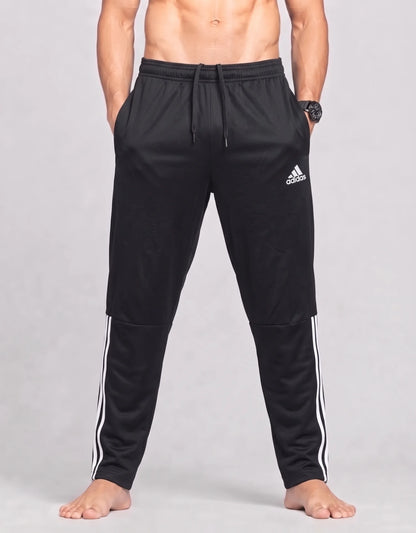 Adidas Men Polyester Black Sport Trouser L