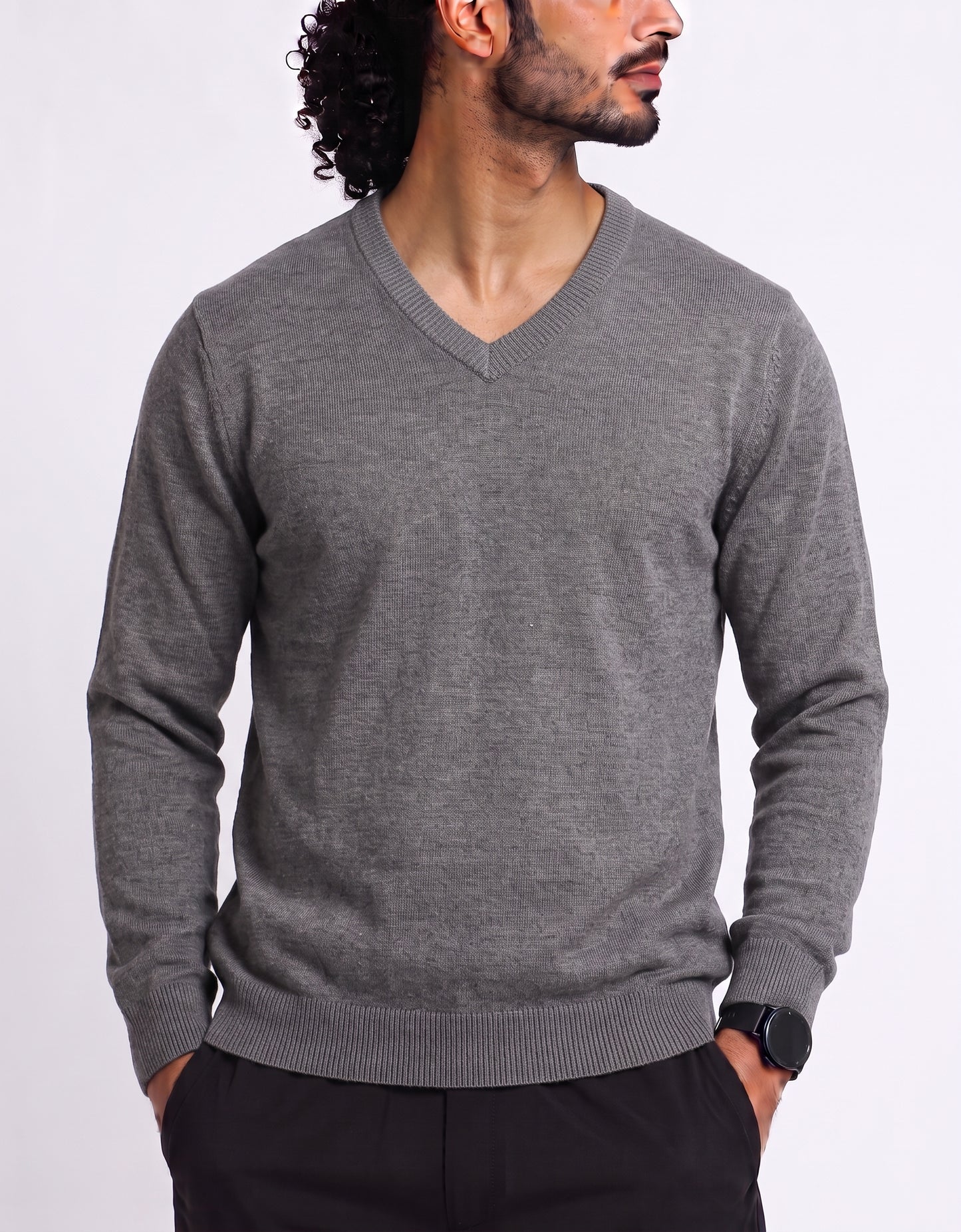 Polo U.S. Asnn Men Cotton Fleece Gray Sweater L