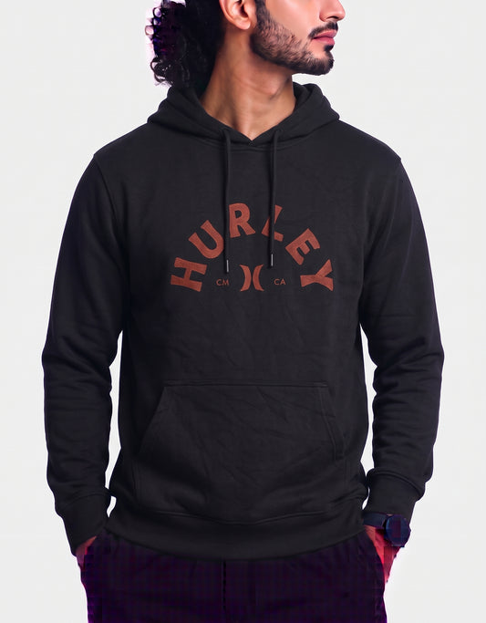 Hurley Men Cotton Fleece Black Hoodie S