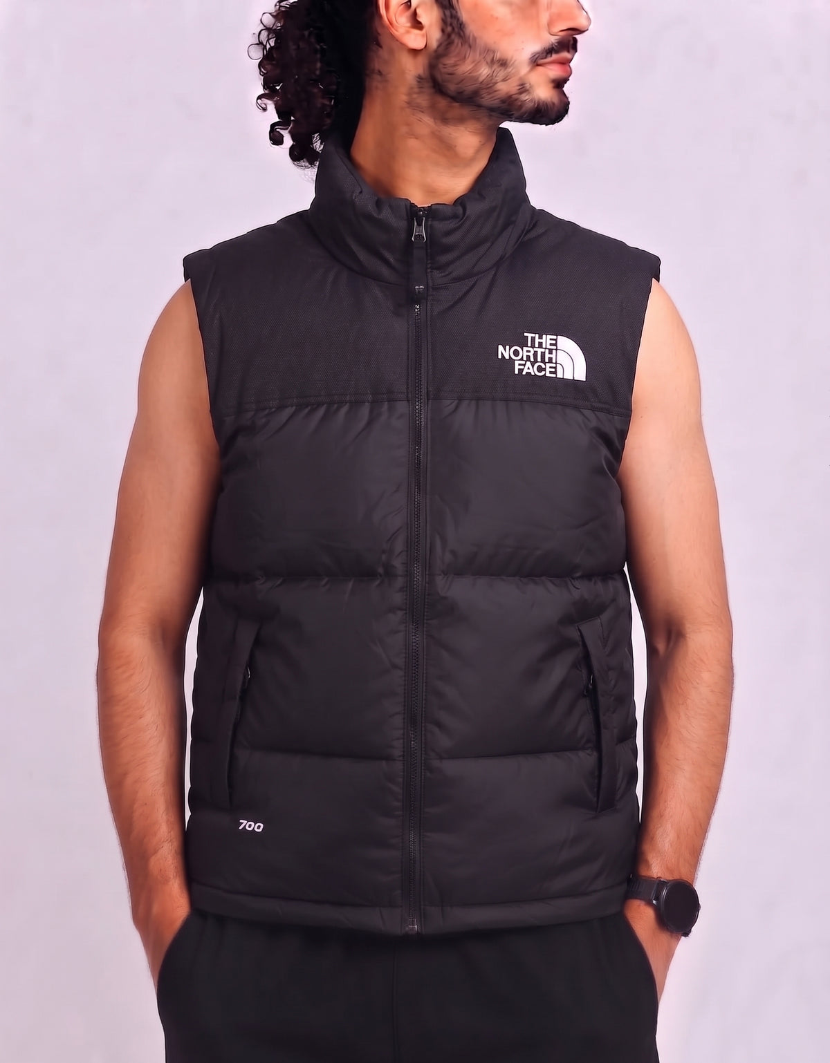 The North Face 700 Fill Men Black Puffer Vest Jacket