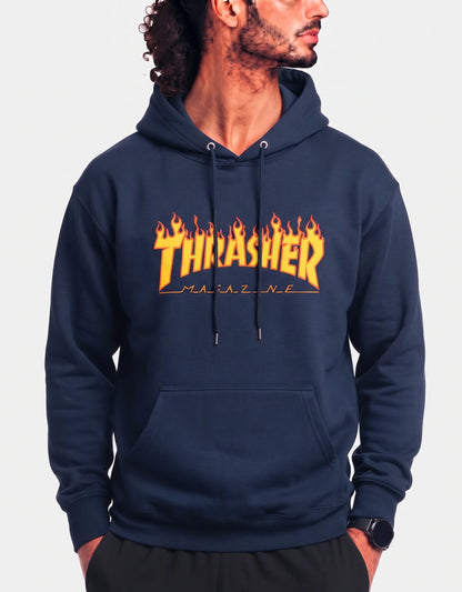 Thrasher Men Cotton Navy Hoodie M