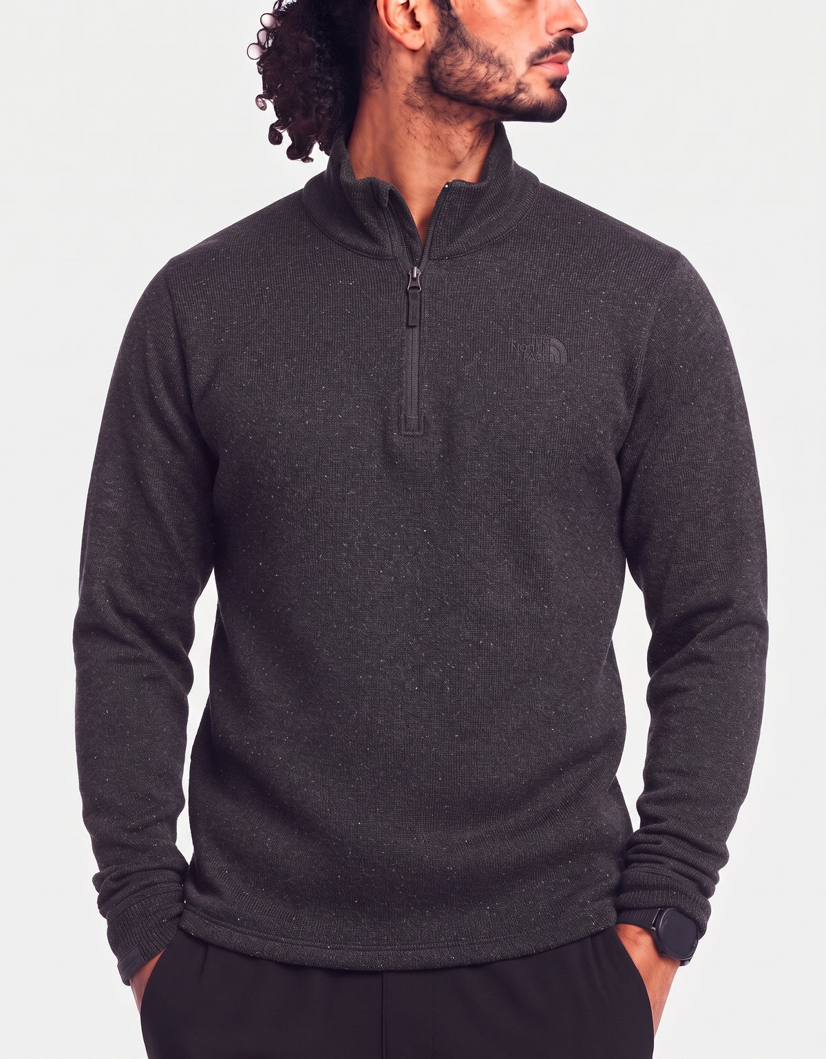 The North Face Men Cotton Fleece Black Sweater M