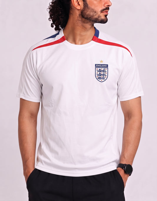 England Men Sport White T Shirt M