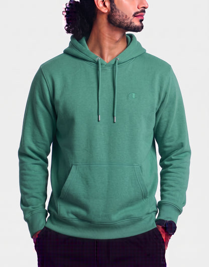 Champion Men Cotton Fleece Green Hoodie S
