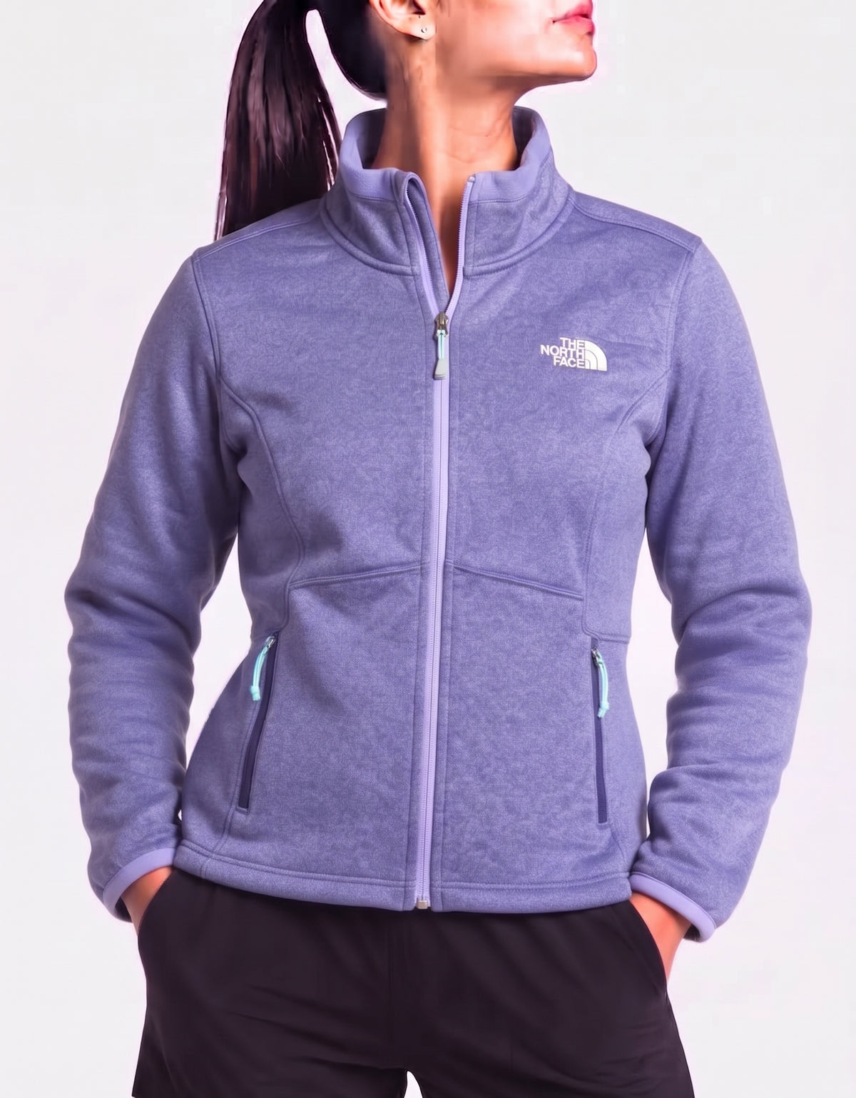 The North Face women purple zipper, Small, 17–18 in chest — product image 1