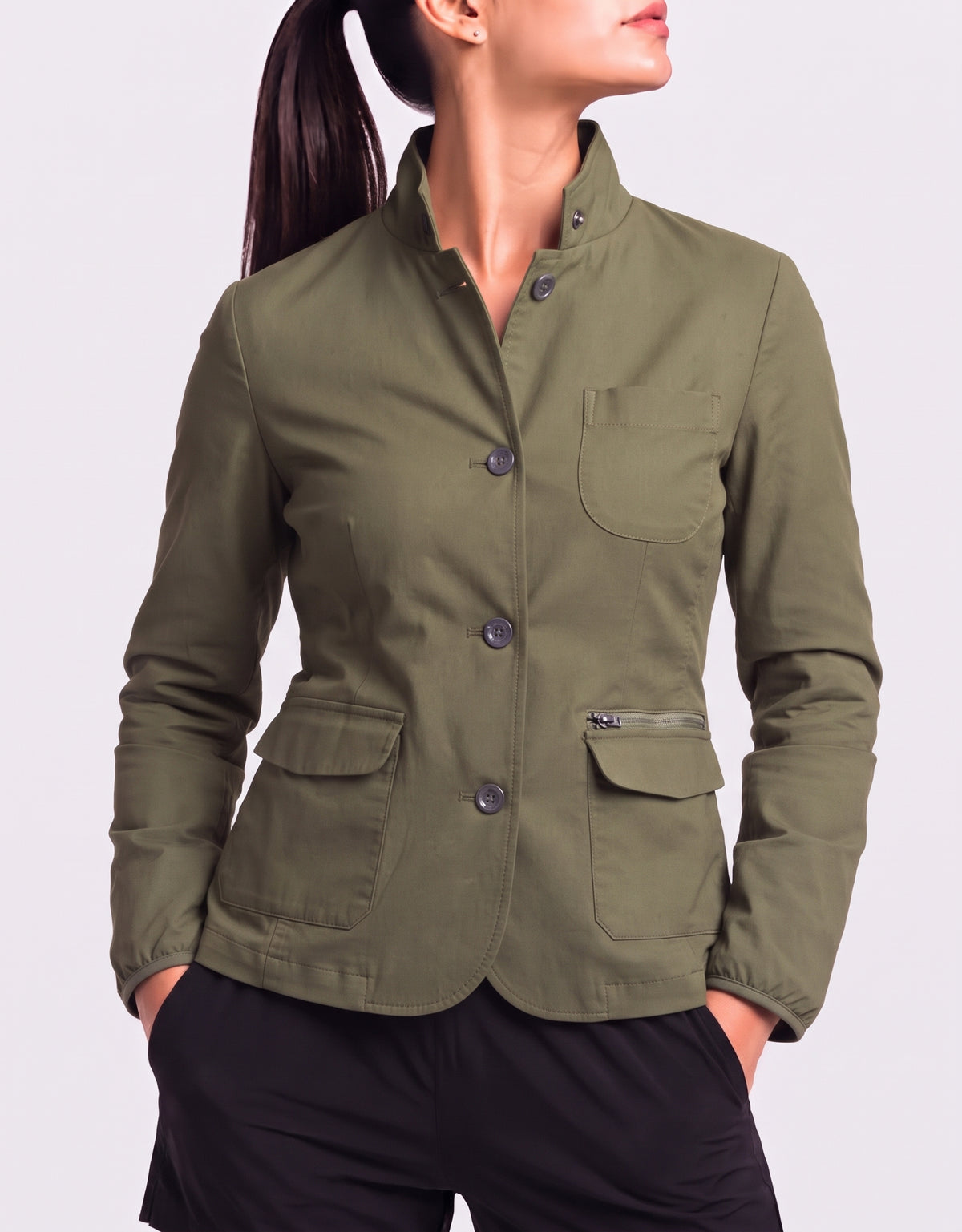 Eddie Bauer Women Gray Coat Jacket M