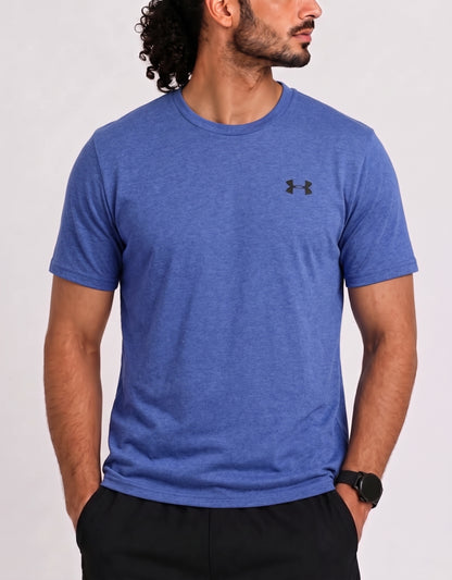 Under Armour Men Blue Cotton T Shirt M