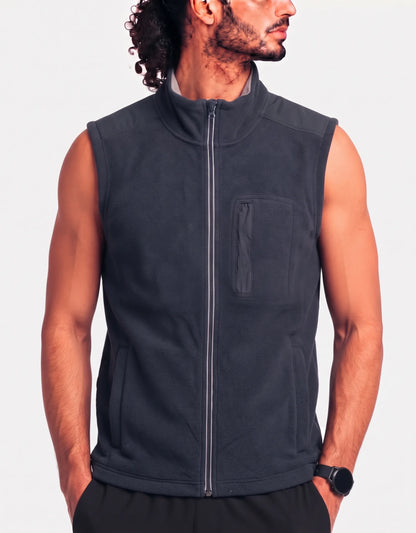 Brooks Brother Men Wool Navy Brown Vest Zipper 2XL