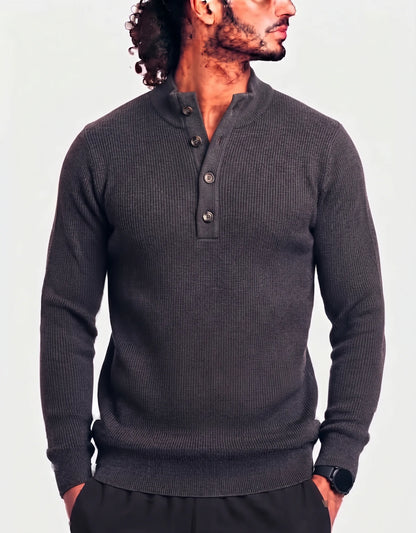 Saint James Men Cotton Navy Brown Sweater M
