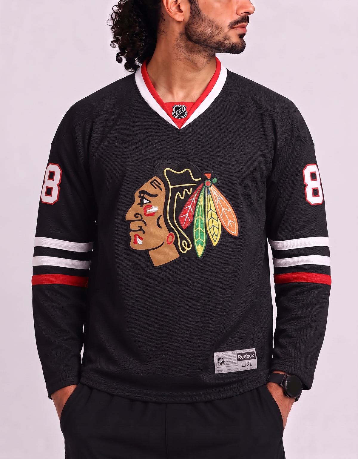 NHL Men Sport Black T Shirt L