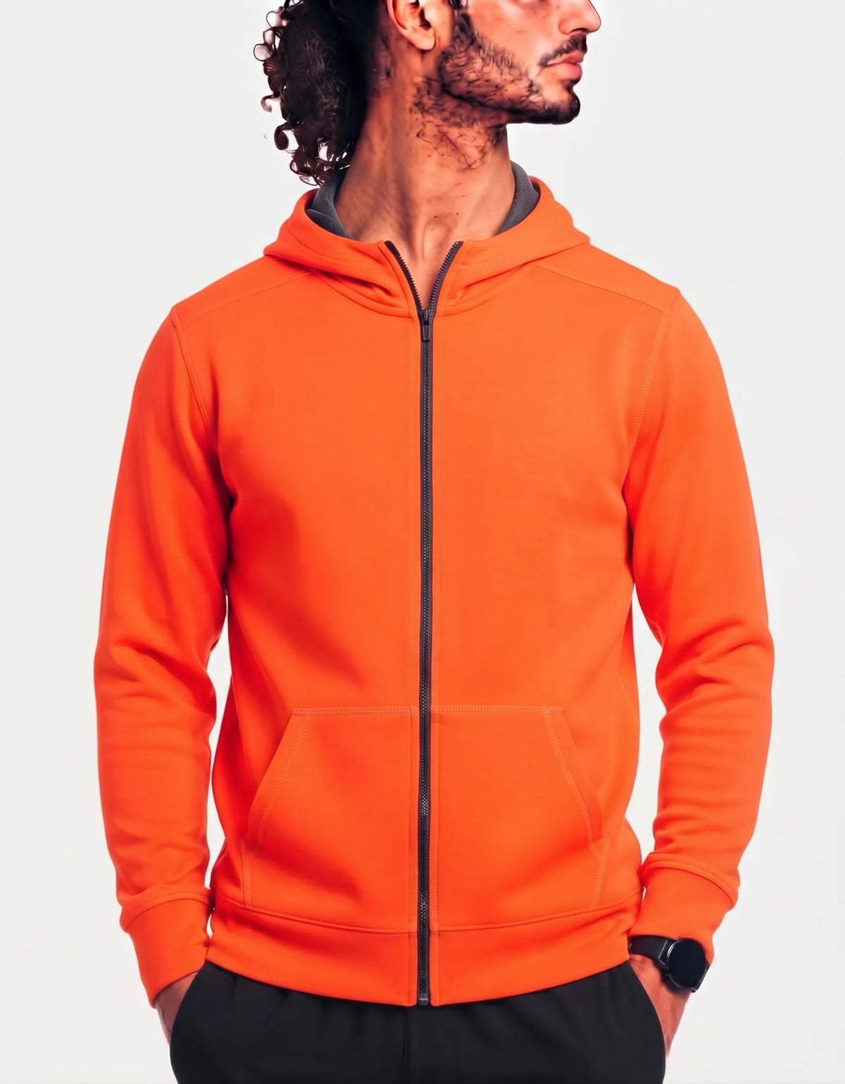 Starter Men Polyester Orange Zipper 2XL