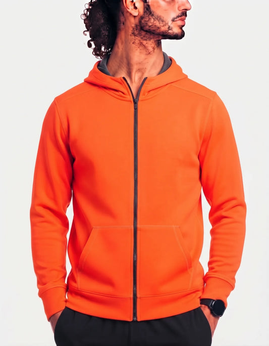 Starter Men Polyester Orange Zipper 2XL