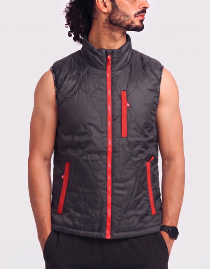 Avalonche Men Black Vest Jacket