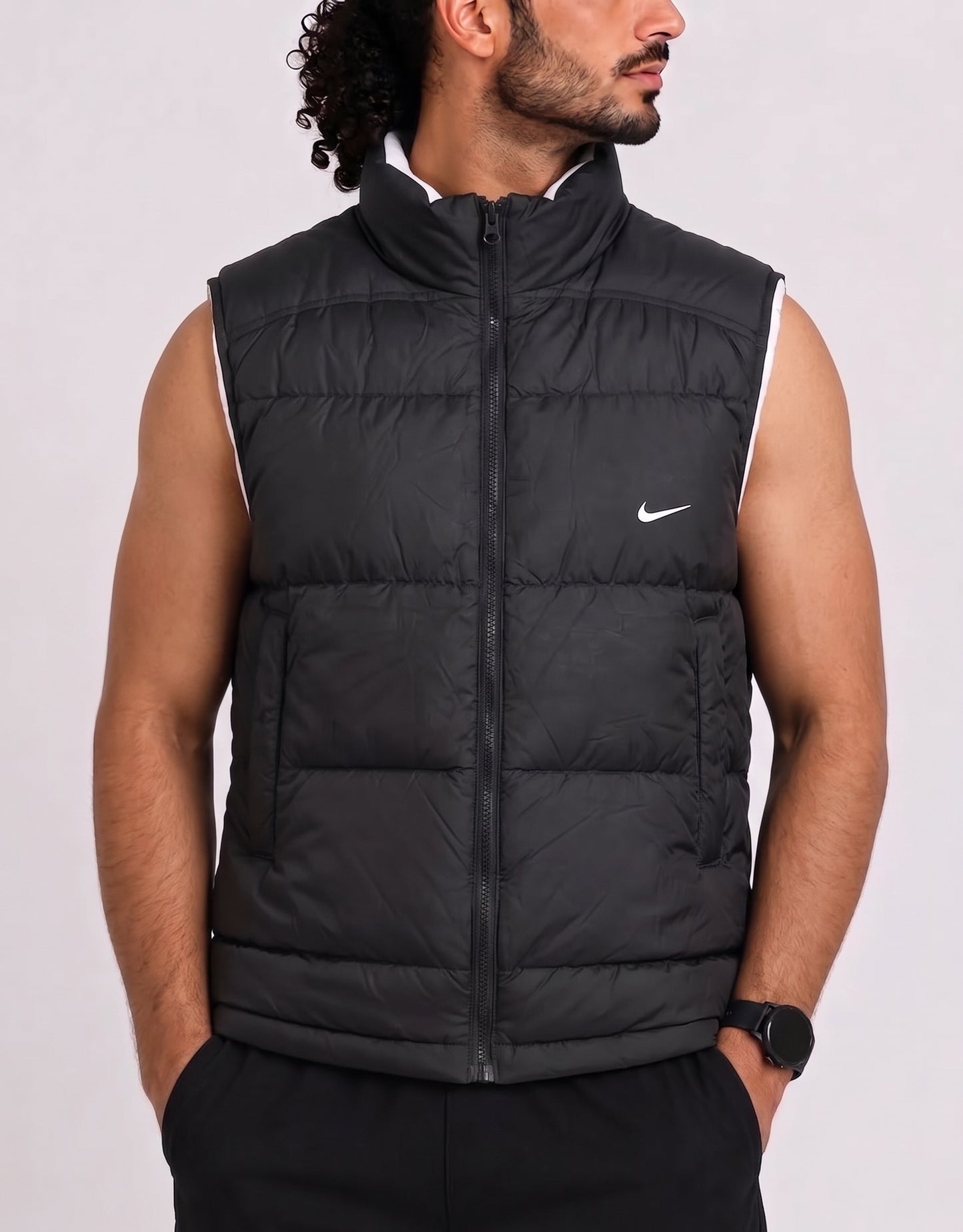 Nike Men Puffer Gray Vest Jacket
