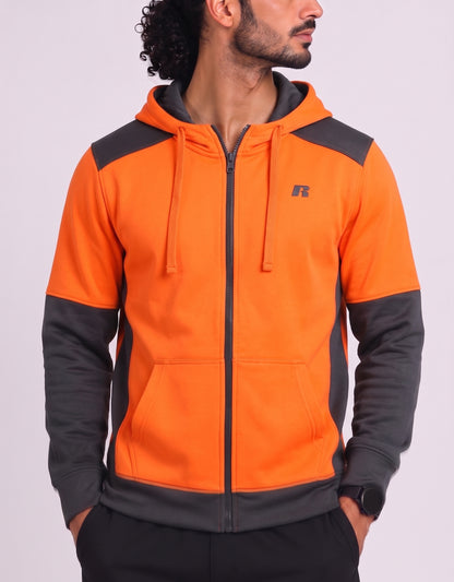Russell Men Sport Orange Zipper XS