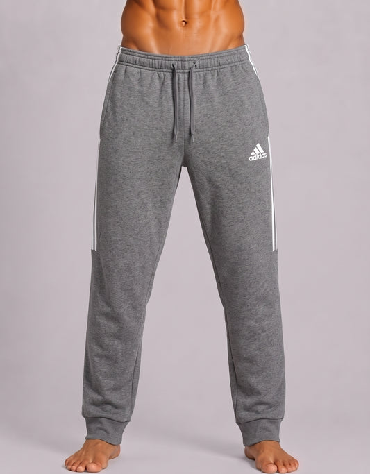 Adidas Men Cotton Gray Trouser M