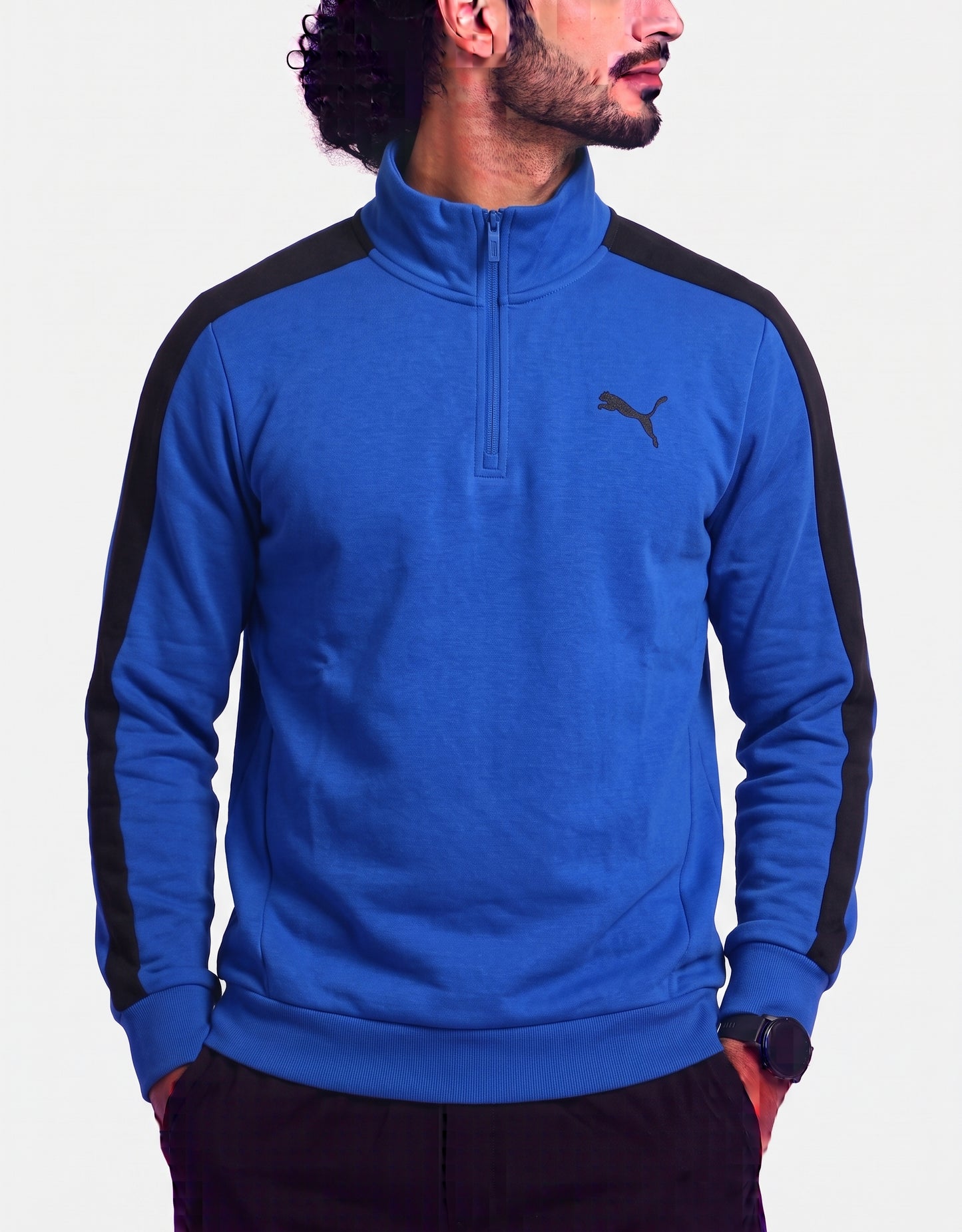 Puma Men Cotton Fleece Blue Sweatshirt 2XL