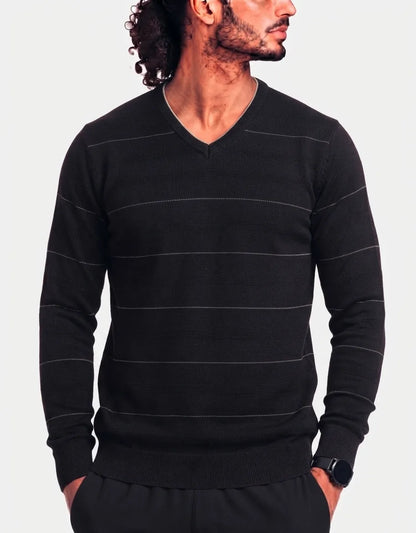 Lago Men Cotton Black Sweater L