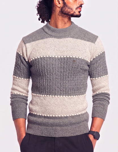 Burberry Men Cotton Fleece Gray Sweater M