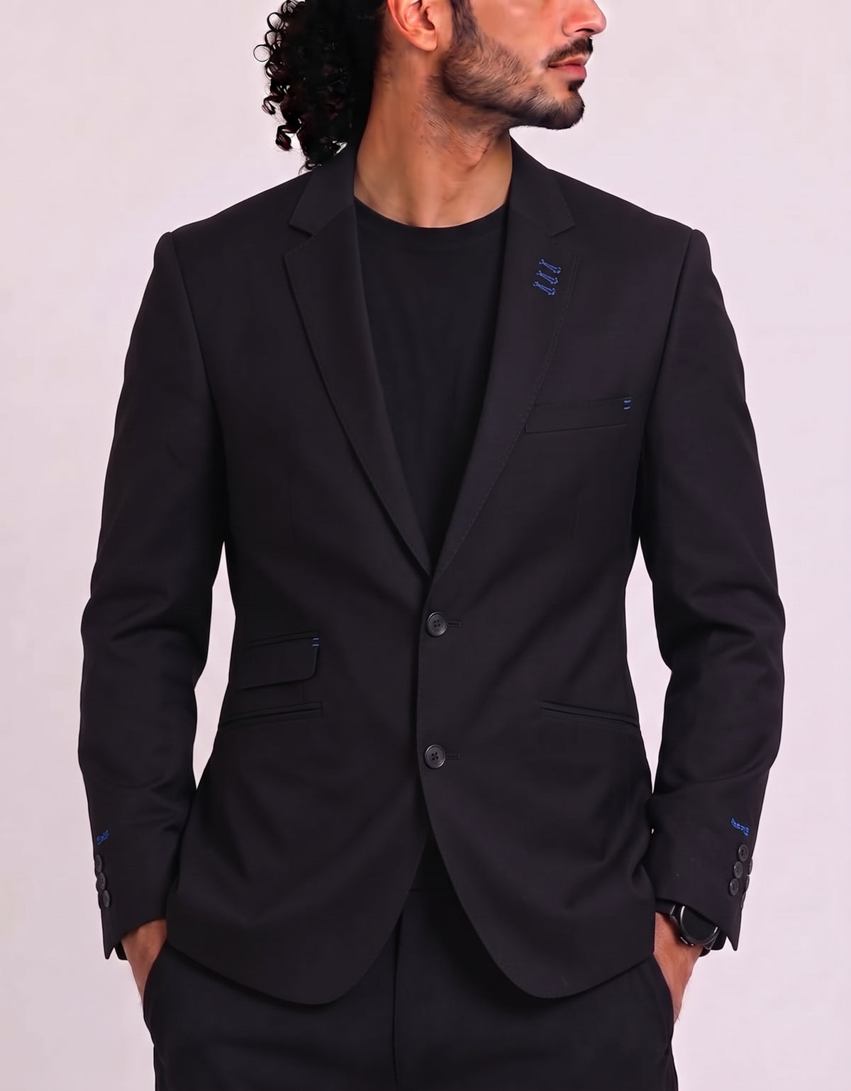 Au Noir Men Cotton Black Coat M