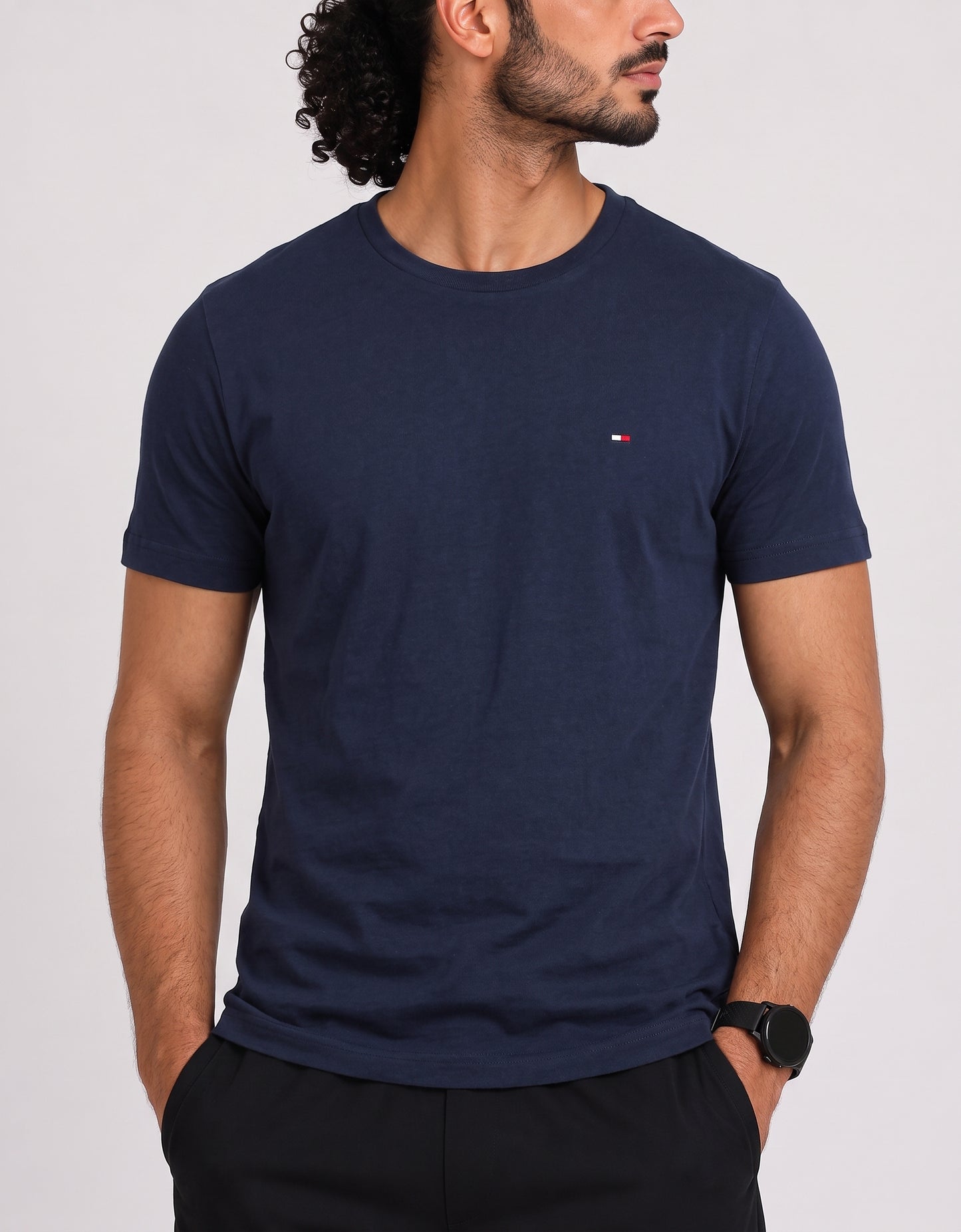 Tommy Hilfiger Men Blue Cotton T Shirt M
