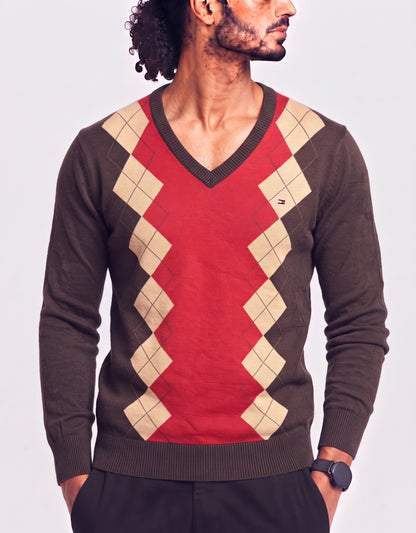 Tommy Hilfiger Men Brown Sweater M