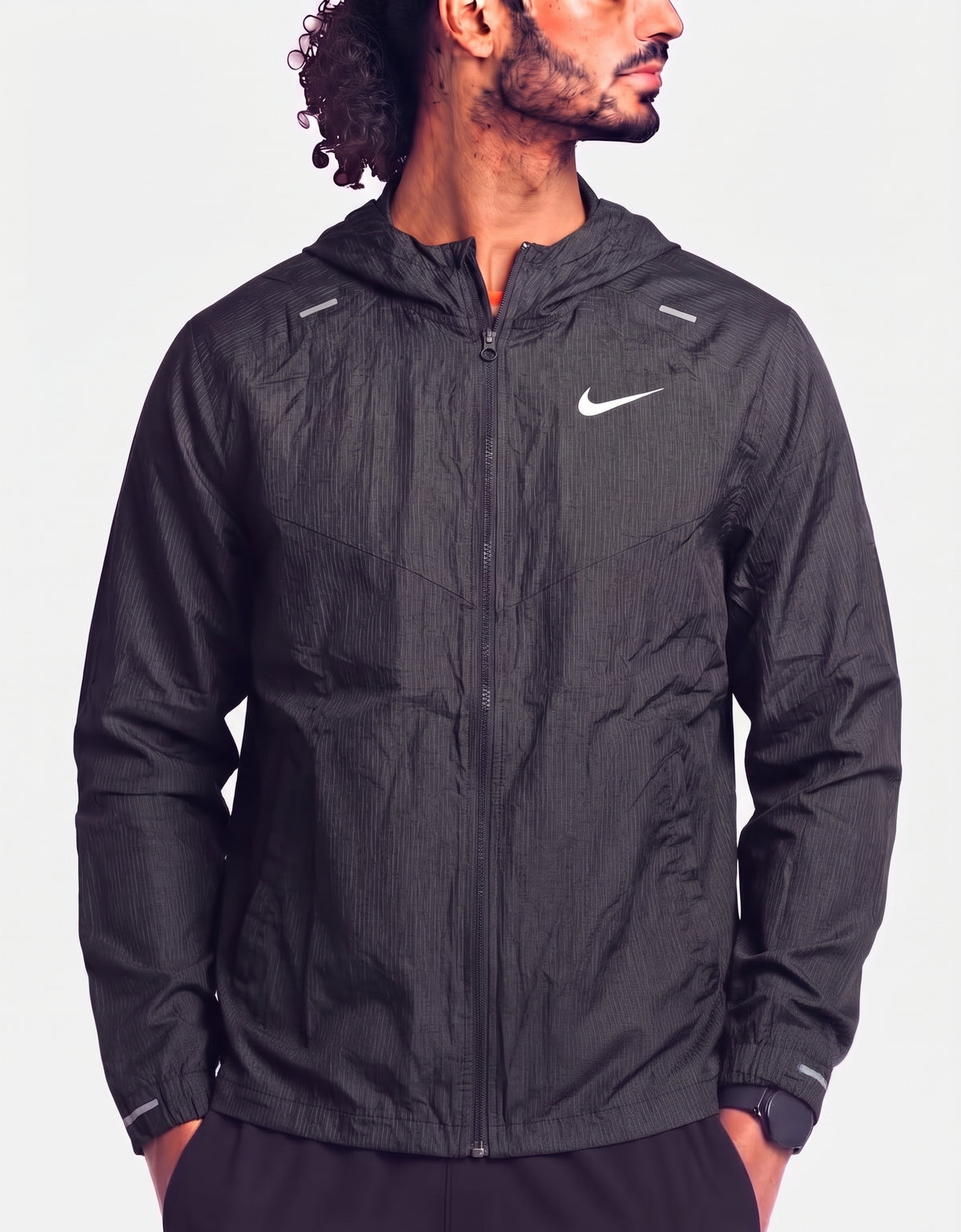 Nike Men Black Sport Windbreaker L