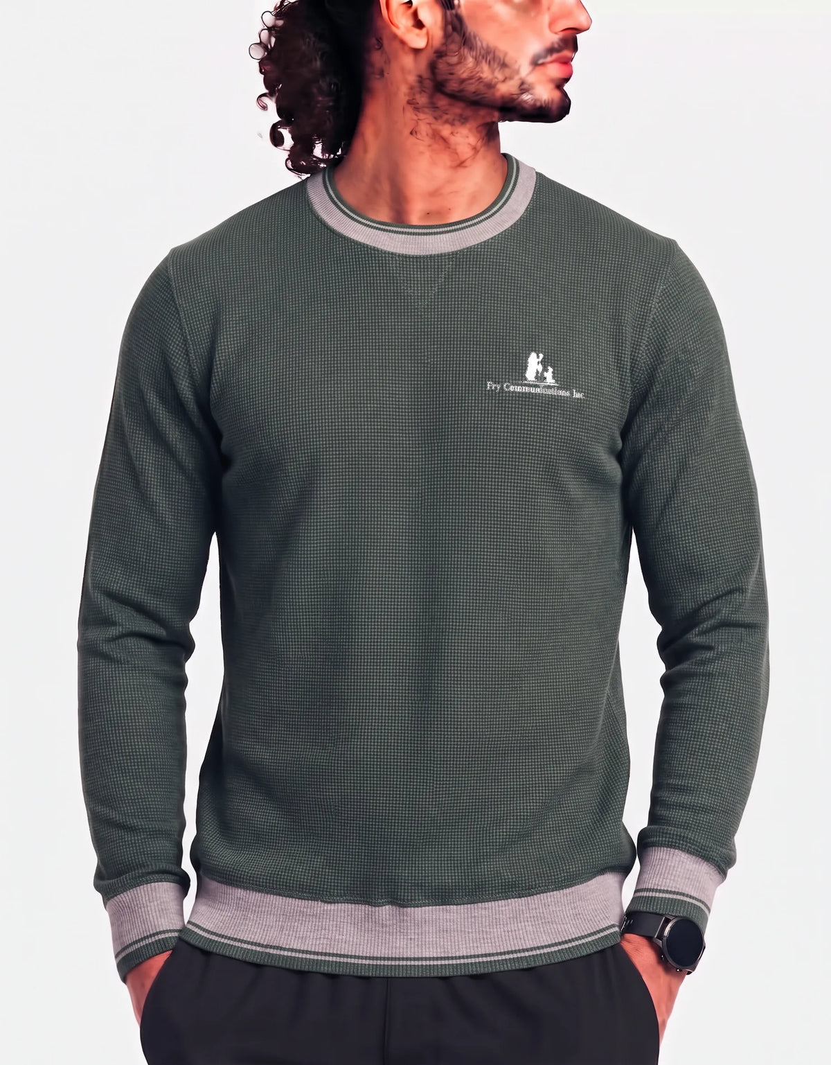 Jerzees Men Cotton Green Sweatshirt XL