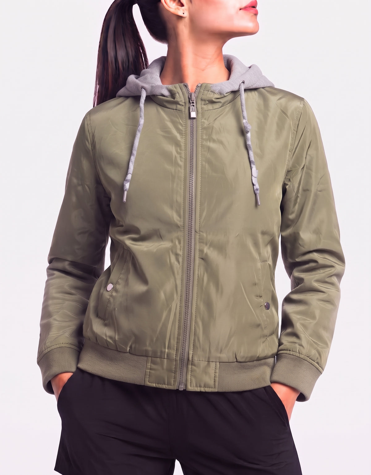 Ambiance Women Green Jacket S