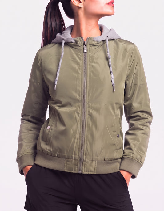 Ambiance Women Green Jacket S
