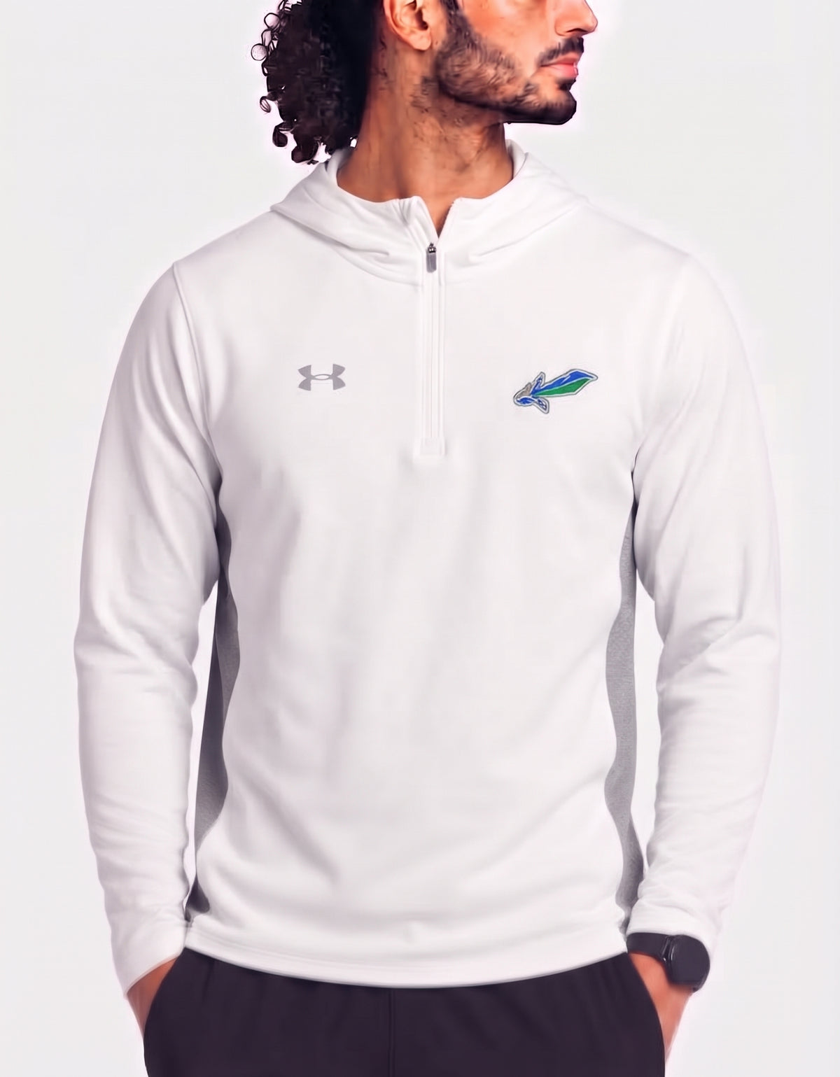 Under Armour men white windbreaker, Small, 21–22 in chest — product image 1