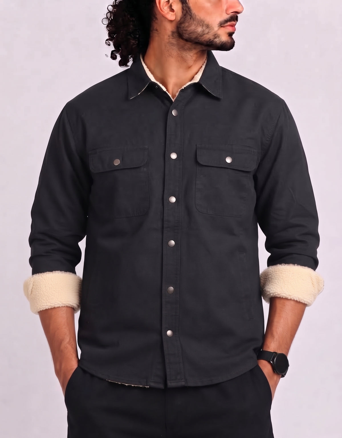 Woolrich Men Black Denim Jacket