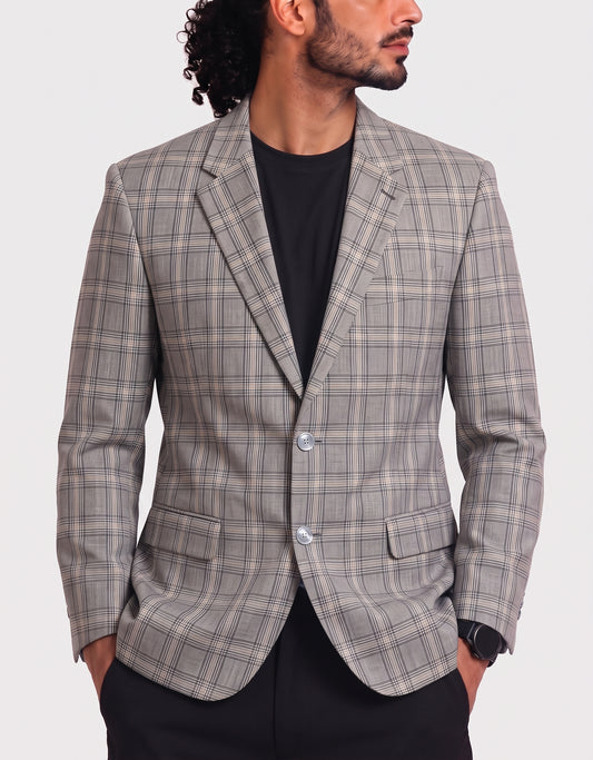 Paul Betenly Men Cotton Gray Coat M